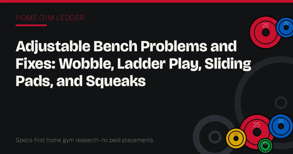 Adjustable Bench Problems and Fixes: Wobble, Ladder Play, Sliding Pads, and Squeaks