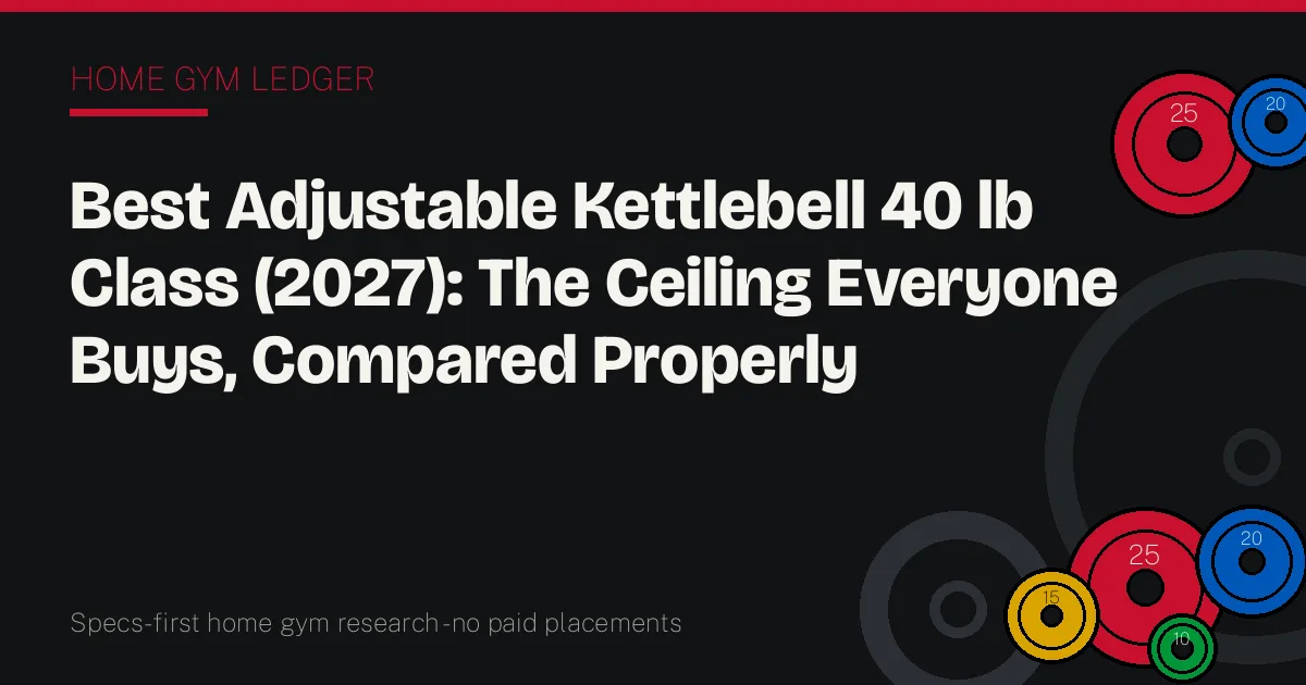Best Adjustable Kettlebell 40 lb Class (2027): The Ceiling Everyone Buys, Compared Properly