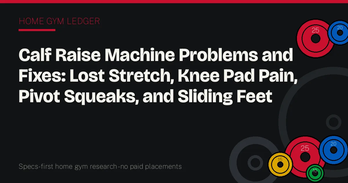 Calf Raise Machine Problems and Fixes: Lost Stretch, Knee Pad Pain, Pivot Squeaks, and Sliding Feet