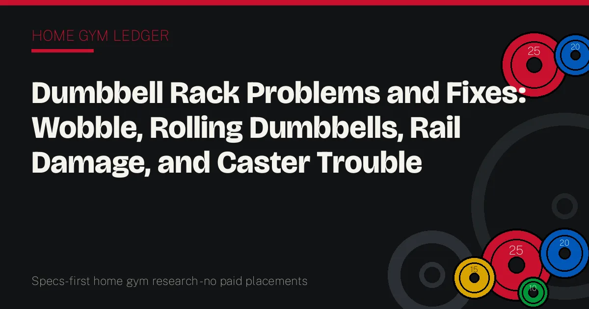 Dumbbell Rack Problems and Fixes: Wobble, Rolling Dumbbells, Rail Damage, and Caster Trouble