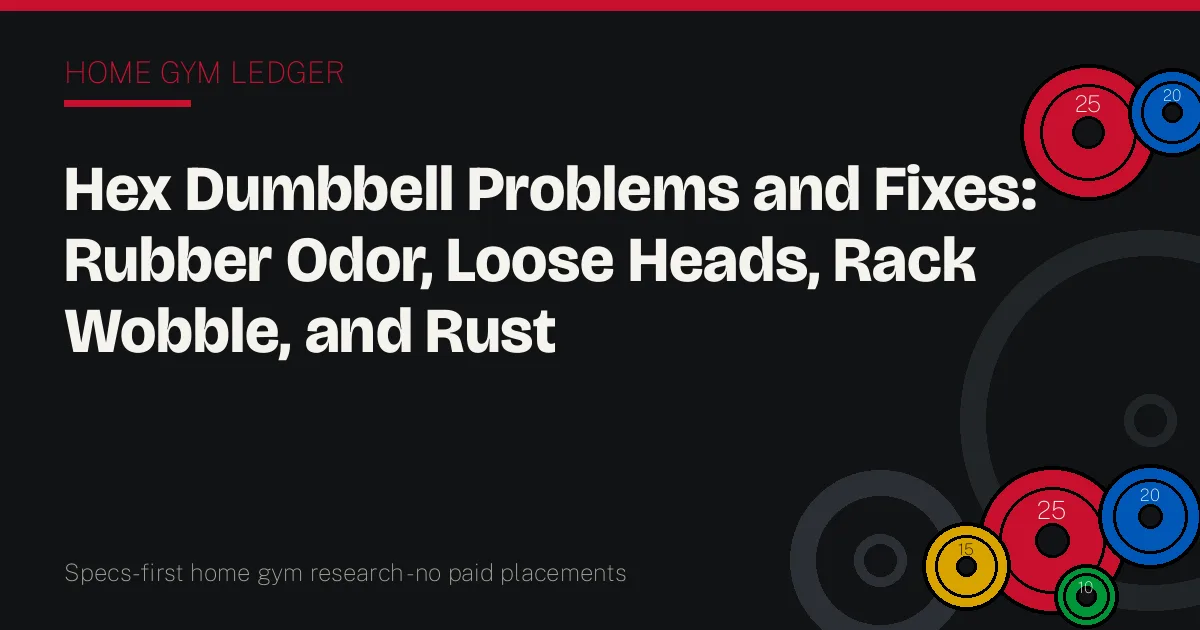 Hex Dumbbell Problems and Fixes: Rubber Odor, Loose Heads, Rack Wobble, and Rust