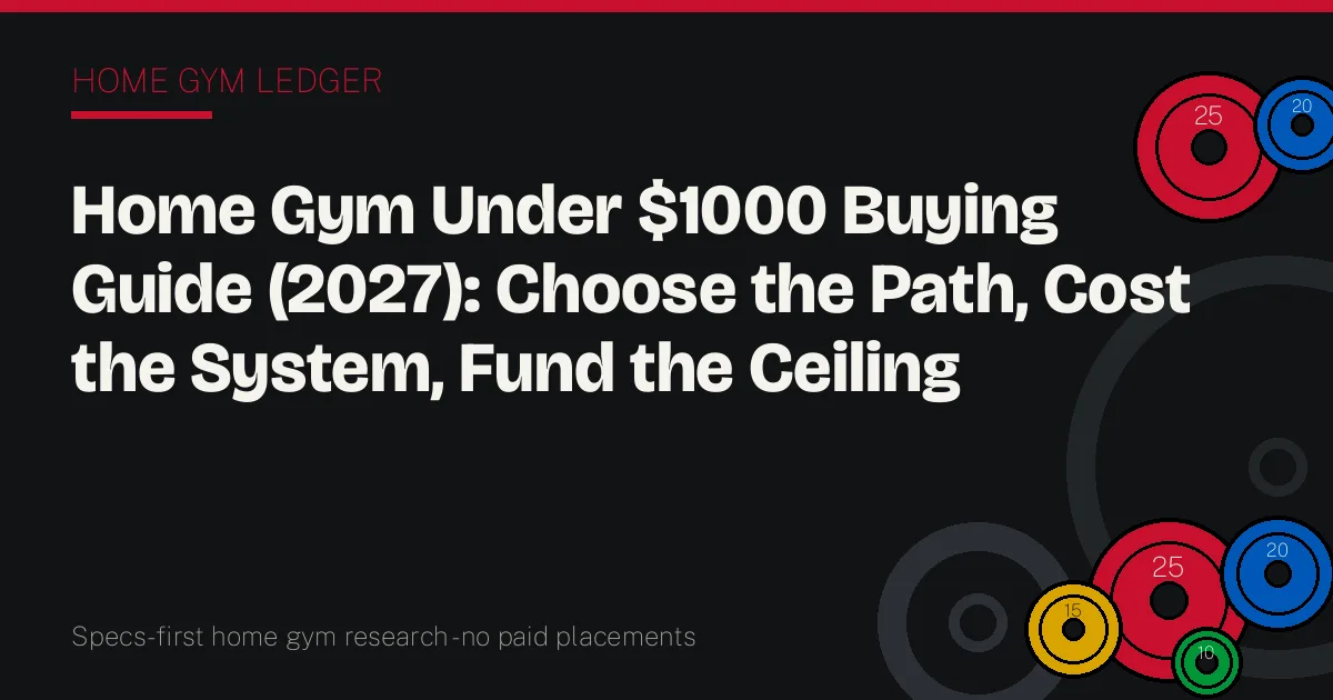 Home Gym Under $1000 Buying Guide (2027): Choose the Path, Cost the System, Fund the Ceiling