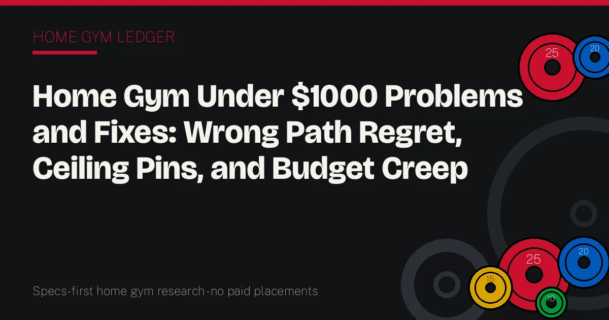Home Gym Under $1000 Problems and Fixes: Wrong Path Regret, Ceiling Pins, and Budget Creep