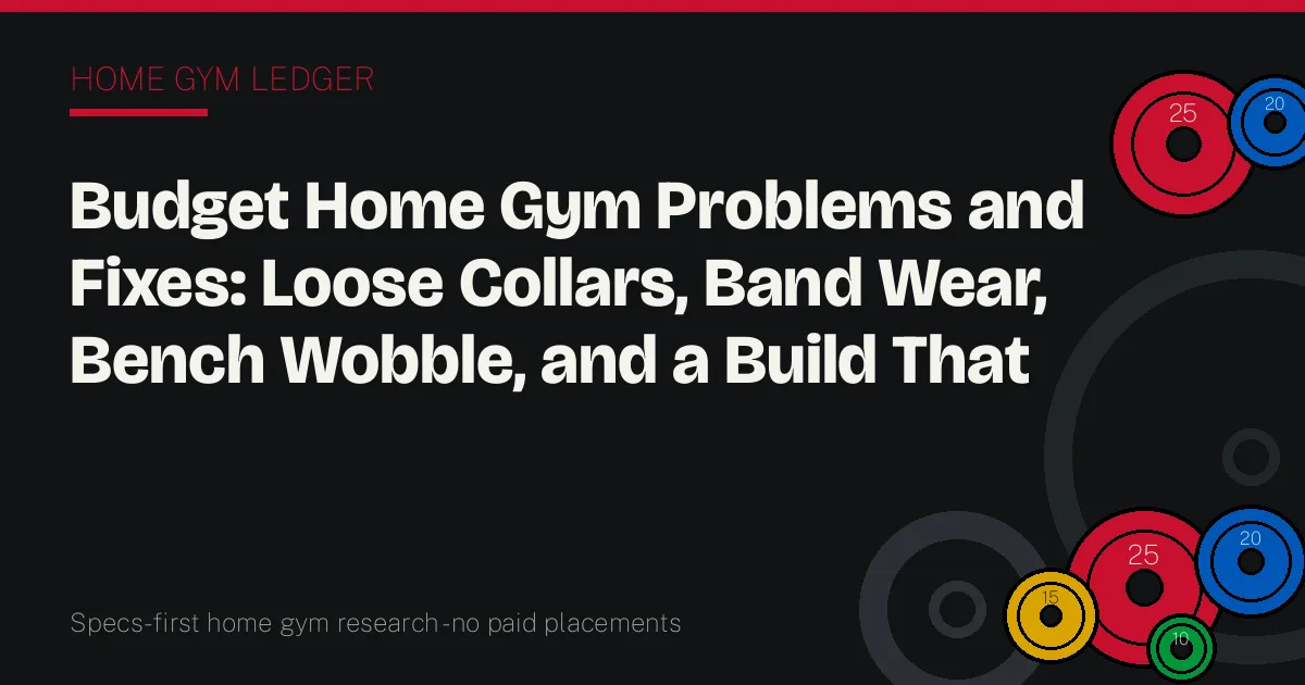 Budget Home Gym Problems and Fixes: Loose Collars, Band Wear, Bench Wobble, and a Build That Stalled