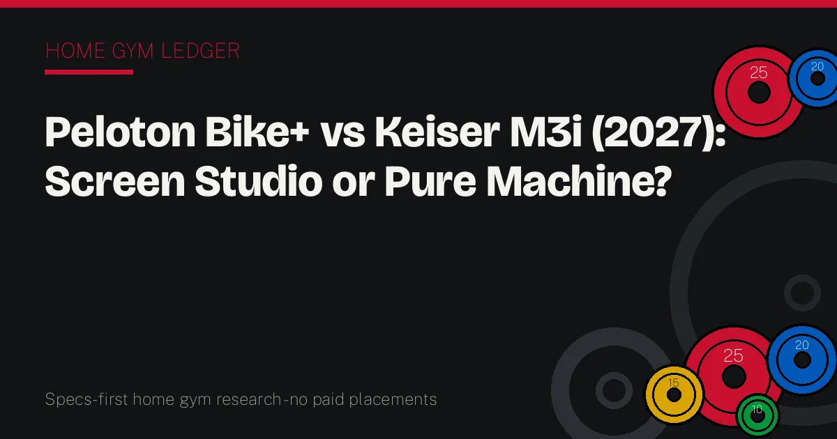 Peloton Bike+ vs Keiser M3i (2027): Screen Studio or Pure Machine?