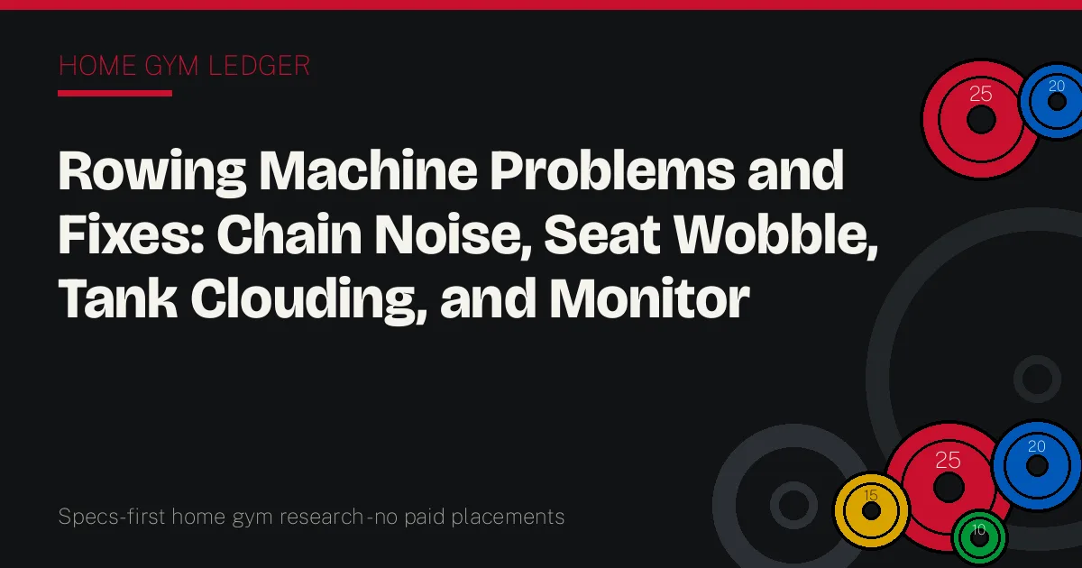 Rowing Machine Problems and Fixes: Chain Noise, Seat Wobble, Tank Clouding, and Monitor Dropouts