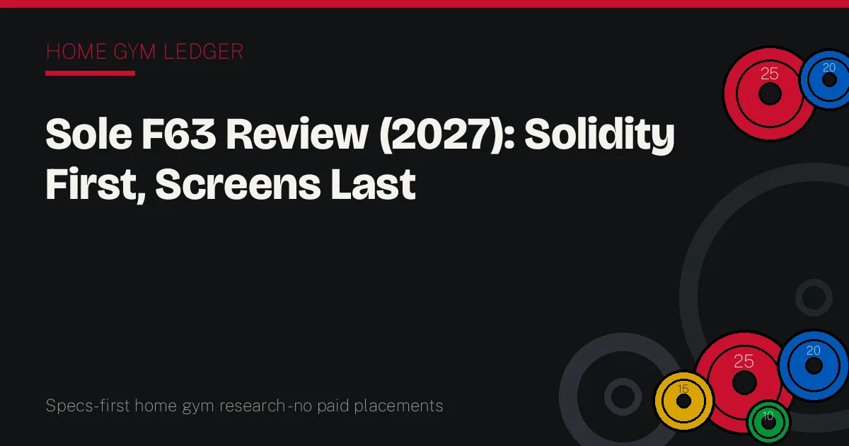 Sole F63 Review (2027): Solidity First, Screens Last