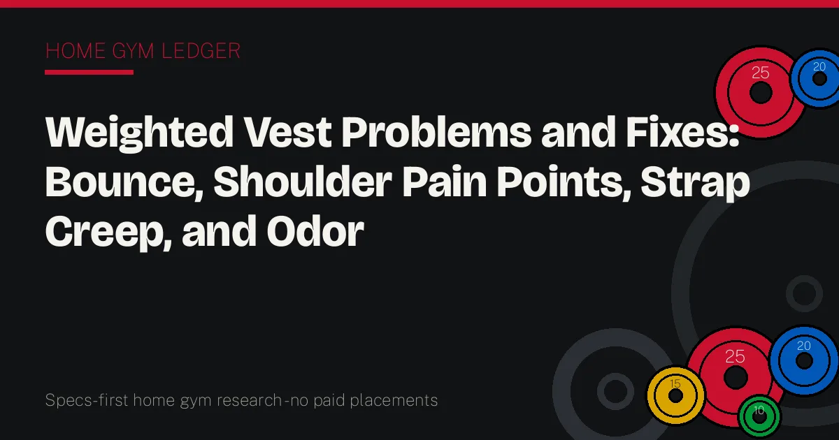 Weighted Vest Problems and Fixes: Bounce, Shoulder Pain Points, Strap Creep, and Odor